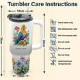 thumbnail image 6 of 40oz Custom Tumbler for Booby Bird Fans - Personalized Travel Mug with Lid, Handle & Straw - Cute Stainless Steel Gift Idea for Girls, Women on Birthday or Holidays, 6 of 6
