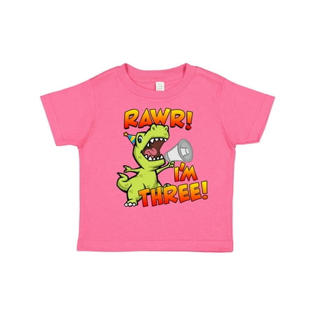 

Inktastic Rawr I m Three Dinosaur Gift Toddler Boy or Toddler Girl T-Shirt