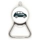 thumbnail image 1 of Coches clasicos Verde silueta geométrica Acero inoxidable Metal cerveza tapa sacacorchos, 1 of 3