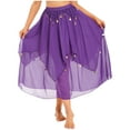thumbnail image 3 of DPOIS Women Belly Dance Skirts Long Chiffon Training Performance Dancing Skirt, 3 of 4