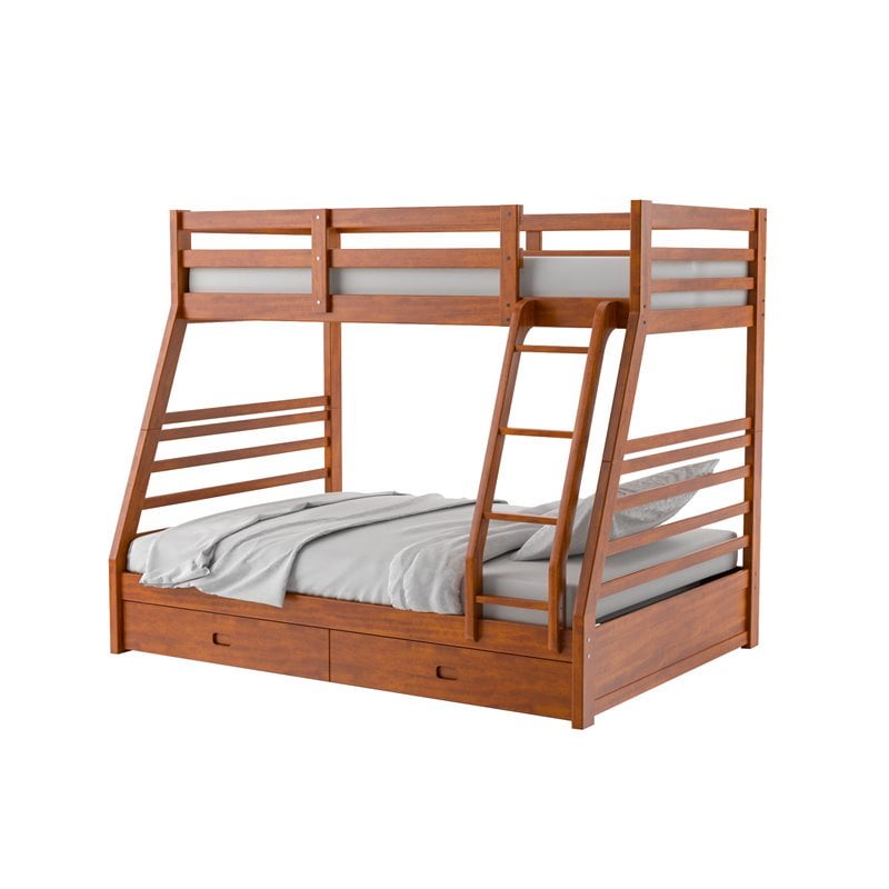 Bowery Hill Transitional Wood Twin Over, Young Pioneer Twin Full Bunk Bed