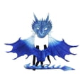 thumbnail image 4 of Disfraz de dragón para niños, accesorios para fotos, disfraz para cumpleaños, carnaval, Pascua. azul, 4 of 8