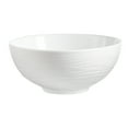 thumbnail image 3 of Safdie & Co. 12-Piece Round Rim Wave Dinnerware Set, White, Embossed, 3 of 5