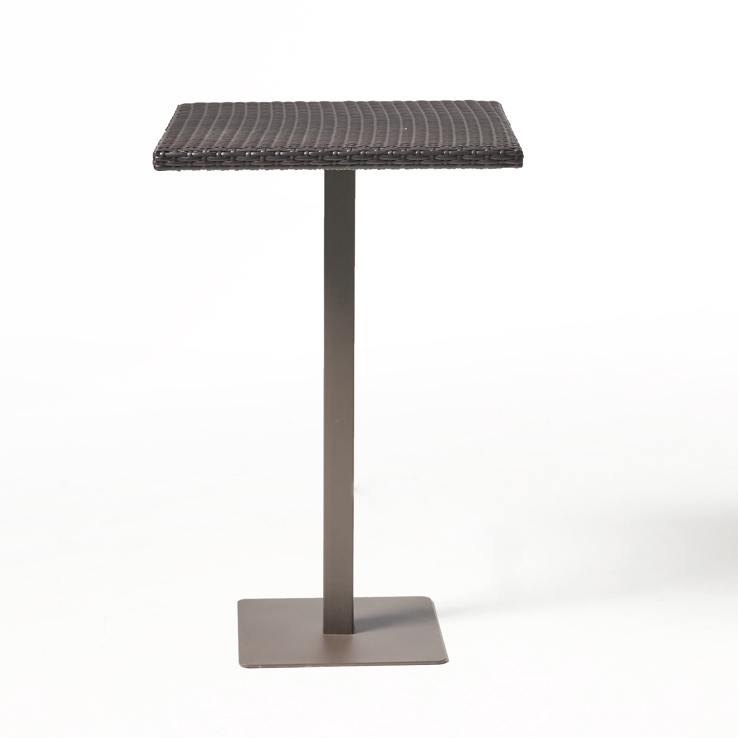 Noble House Dani Collection 26" Square Wicker Patio Bar Table with Hand-Crafted Details, Multibrown