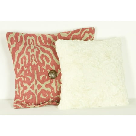 Cotton Tale Designs Raspberry Dot 2 Piece Decorative Pillow