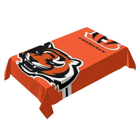 Cincinnati Themed Square Tablecloth 54 * 72 Inches Durable Stylish