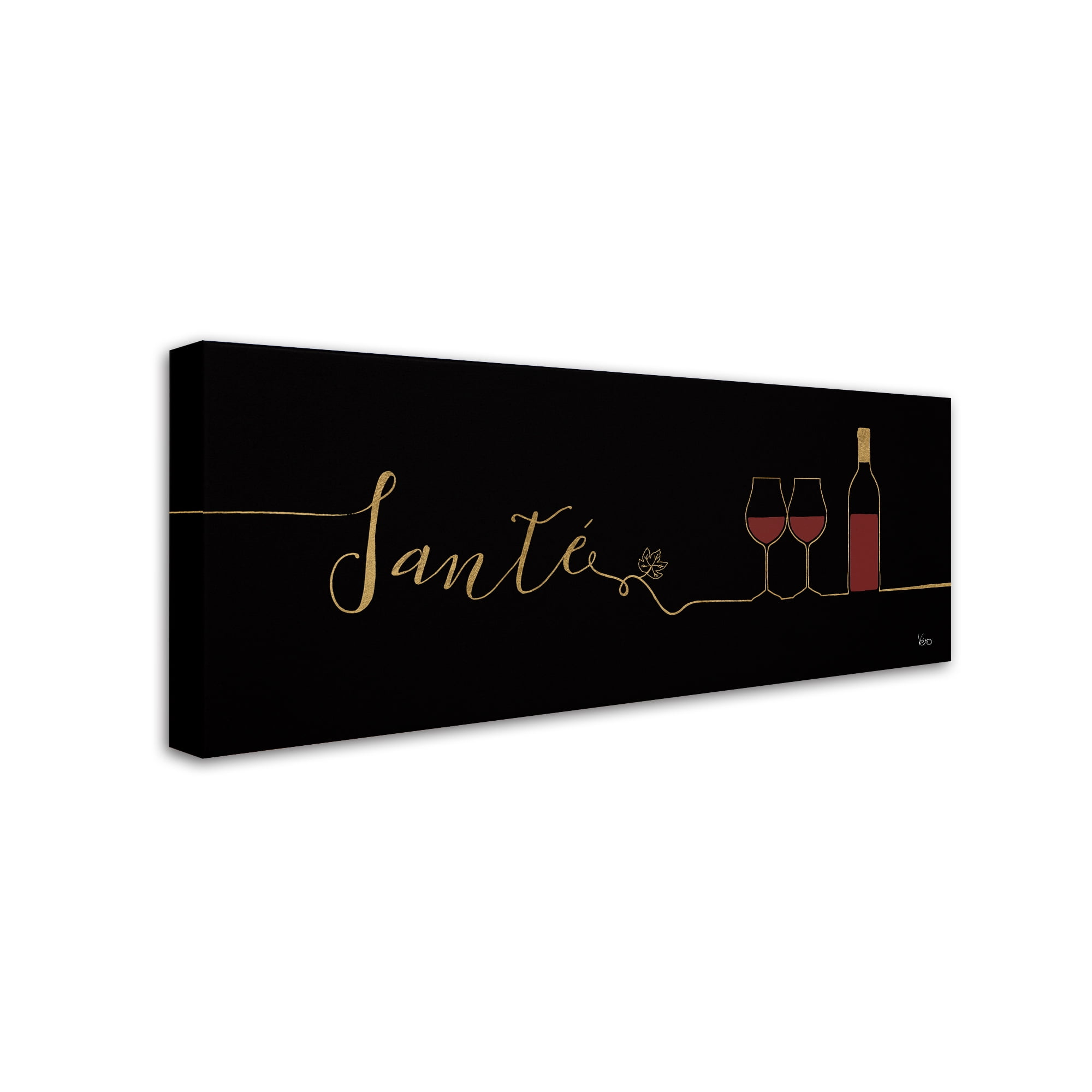 Trademark Fine Art 'Underlined Wine II Black' Canvas Art by Veronique Charron