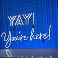 thumbnail image 2 of C-craft Welcome Home with Yay You're Here Neon Sign LED Bedroom Wall Decor, 2 of 4