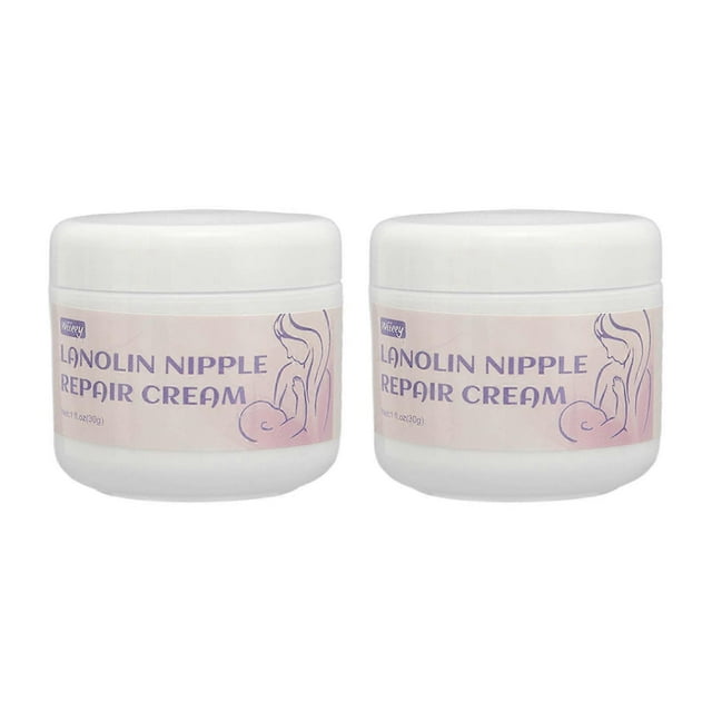 2 X 30g Lanolin Nipple Cream Safe Mild Moisturizing Relieve Pain Nipple Repair Cream for Breastfeeding Supplies