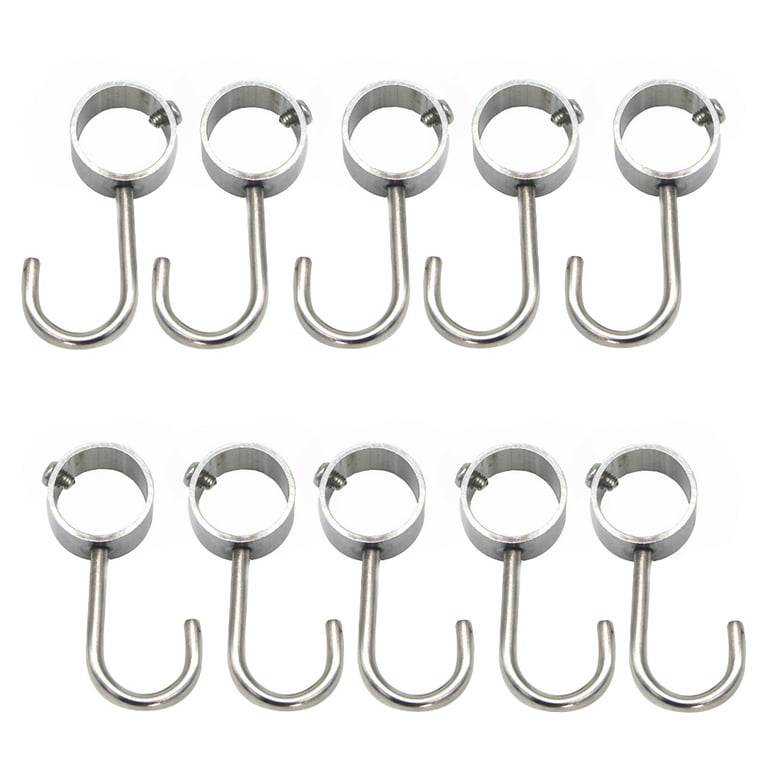 10pcs Durable Closet Hooks Particular Tube Hooks Premium Tube Rod Hooks, Size: 7.8x2.6x3.3cm