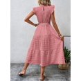 thumbnail image 6 of Women Summer Casual Midi Maxi Dresses Short Sleeve Pink S, 6 of 7