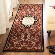 SAFAVIEH Classic Kirsteen Oriental Wool Runner Rug, Red/Black, 2'3" x 12'