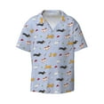 thumbnail image 3 of Cauagu Dogs Are Running Men's Short Sleeve Button Down Hawaiian Shirt for Men Bowling Shirts Casual Summer Beach Shirt,3X-Large, 3 of 6