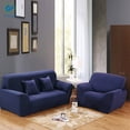 thumbnail image 2 of Deago Modern Sofa Slipcover Fitted Stretch Couch Stylish Sofa Cover Furniture Protector (2 Seater, Navy), 2 of 6