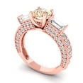 thumbnail image 2 of Three-Stone Engagement Ring for Women - 2.33ct Natural Morganite in 14K Rose Gold Promise Ring, 2 of 6
