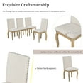 thumbnail image 3 of Clearance! TREXM Set of 4 Dining chairs Wood Upholstered Fabirc Dining Room Chairs with Nailhead (Natural Wood Wash), 3 of 9