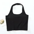 thumbnail image 3 of yunLCZ Square Neck Tank Top Women's Neck Hanging Camisole Vest Inner Layer With Chest Cushion Knitted Base Back Underwear Spicy Girl Strapless Vest Summer Sleeveless Tops, 3 of 3