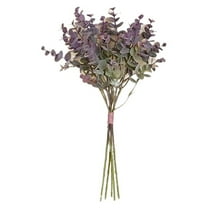 6Pcs Eucalyptus Leaves Stems Bulk Artificial Silver Dollar Leaves Sprays Faux Oval Eucalyptus Leaves for Wreath Garland Floral Bouquets Arrangement Wedding Greenery Decoration