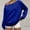 #3Blue, variant on AcaicsNo Boundaries Women's Long Sleeve Sweatshirt, Off Shoulder Oversized Loose Fit Solid Color Casual Pullover Tops