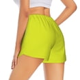 thumbnail image 4 of Picia Yellow Pattern Women's 2 in 1 Athletic Running Shorts High Waisted Workout Casual Gym Sweat Shorts with Comfy Liner Zipper Pockets-Medium, 4 of 9