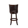 thumbnail image 4 of Bowery Hill Rubberwood Faux Leather Cappuccino Bar Stool Round Swivel 30" Assembly Required, 4 of 9