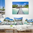 thumbnail image 4 of Designart Beach with Coconut Palm Trees - Landscape Photo Throw Pillow - 18x18, 4 of 5