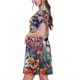 thumbnail image 2 of Disketp Vibrant Leopard In Flowers para Vestido de Manga Corta para Mujeres, Vestidos de Verano para Mujeres, Casual y Holgado para la Playa, 2 of 6