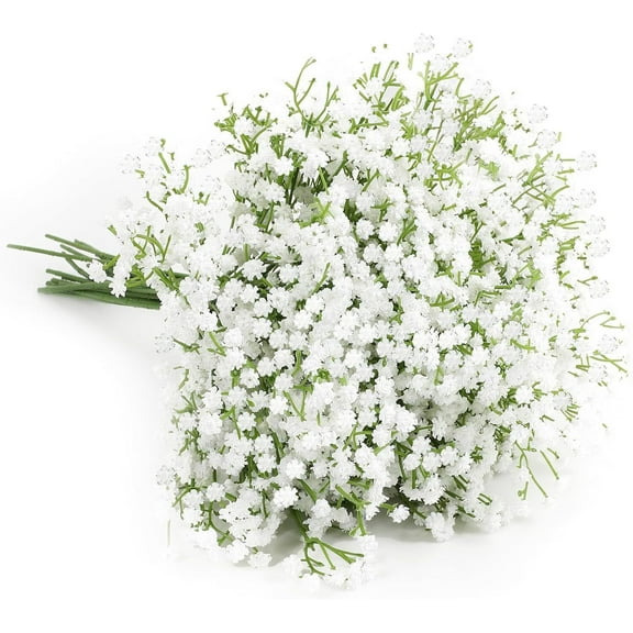 Babys Breath Artificial Flowers,12 Pcs Gypsophila Real Touch Flowers for Wedding Party Home Garden Decoration