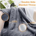 thumbnail image 2 of TEMOGU-Heated Blanket Electric Blanket Grey 50x60in, 10 Levels &1-9H Timer Auto-Off, Machine Washable, Soft Flannel Sherpa Full Body Warming, Sofa Bed Office Use, Heating Blanket, 2 of 4