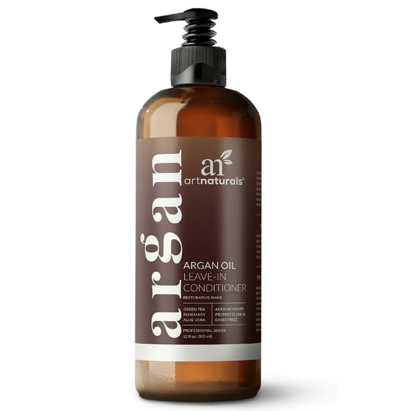 Artnaturals Leave-in Conditioner with Argan Oil & Aloe Vera Restorative Shine Enhancing Moisturizing (12 fl oz)