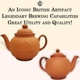 thumbnail image 7 of Cauldon Ceramics Classic Terracotta Teapot with Logo | Hand Made 4 Cup Teapot | Made with Staffordshire Red Clay | Traditional Teapot for Teabags | Authentic, Made in England Teapot | 36 Ounces, 7 of 7