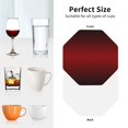 thumbnail image 6 of Fuzoiu Red Geometric Print Leather Coasters Set,Drink Coasters Set of 4,for Tabletop Protection, Durable PVC Coasters,Home Décor and Housewarming Gift-Octagon, 6 of 6