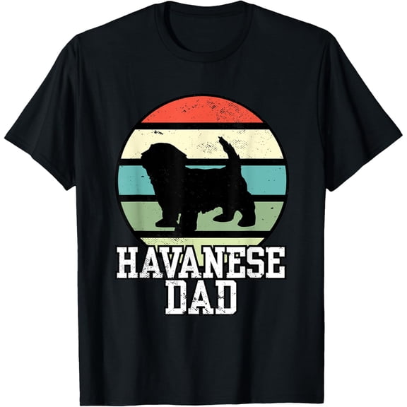 Playful Comfort Tee - Havanese Dad I Retro Havanese T-Shirt