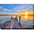 thumbnail image 2 of Outdoor Living and Style Blue and Orange Fishing Dock Outdoor Canvas Rectangular Wall Art Decor 30", 2 of 2