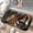 Tigers face, variant on 1pc Rock Pool with Tunnel Absorbent Non-Slip Bathroom Thickened Flannel Rug Decor,Soft,Quick Drying,Suitable For Indoor/outdoor Use,Bathrooms,Bedrooms,Kitchens,Terrace,Laundry Rooms,16"x24"