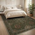 thumbnail image 3 of ODIKA 8'x10' Washable Area Rug Faded Distressed Border Scrolls Ornamental Scroll Vintage Boho Refined for Living Room, Under Sectional, Family , Durable, Non-Slip, 3 of 7