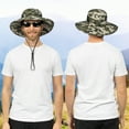 thumbnail image 3 of SUN CUBE Wide Brim Sun Hat Men Women, Mens Fishing Hats Sun UV Protection, Womens Hiking Bucket Hat, Outdoor Summer Safari Beach Boonie, Camping Unisex UPF 50+ Camo Green, 3 of 7