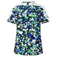 thumbnail image 6 of Daisy Printed Tops for Womens Scooped Neck Tee Short Sleeve Tops Hollow Out Loungewear Loose Fitted Tunic Blouses Baggy Boho Dressy Shirts Beach Holiday T-Shirts Blouses, 6 of 7