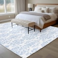thumbnail image 4 of 6'x9' Area Rugs, Blue Boho Floral Indoor Outdoor Area Rug for Living Room Bedroom, Farmhouse Middle Century Flowers Washable Bathroom Rugs Kitchen Floor Carpet Mats Home Decor Aesthetic, 4 of 8