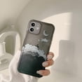 thumbnail image 5 of Case for iPhone 11 6.1 inch, Clear Soft Bumper Protective Retro Color Snow Mountain Moon Transparent Phone Case - Black Cloud Cover, 5 of 8