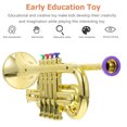 thumbnail image 3 of NIAIZEK Simulation Trumpet Plastic Instrument Golden Color for Early Musical Potential Development, 3 of 8