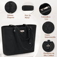 thumbnail image 2 of Set 4 Bolsa De Mujer Impermeable Tote Moda 13.3 Laptop Negro, 2 of 3