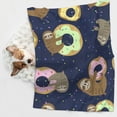 thumbnail image 6 of Naloa Sloth with Donuts Dog Blanket, 3 Sizes Cat Blanket for Indoor Cats Large Medium Small Dog Gifts-Large, 6 of 8