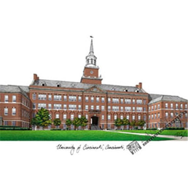 Université de Cincinnati Campus Images Lithographie Imprimée