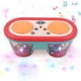 thumbnail image 1 of Colorful Ocean Projector Hand Drum with Lights and Sounds - Dual Beat Musical Instrument, Perfect Birthday Gift, Requires 3 AAA Batteries (Not Included) - Model 855-161C in Green, 1 of 6