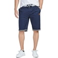 thumbnail image 3 of Men's Shorts Casual Classic Fit Drawstring Summer Beach Shorts with Elastic Waist and Pockets, 3 of 4