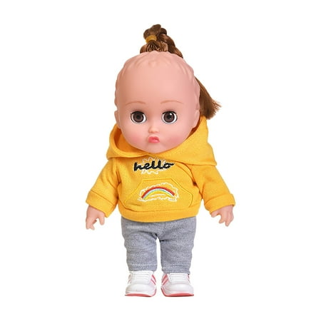 

Heiheiup Baby Curly Sport Gift Hooded Doll Black Hair Kids With Shoes Cute Boys Toy Baby Education Counting Cubes for Kids Math 100