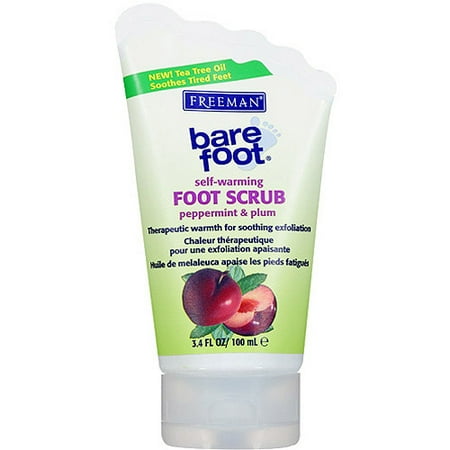 Bare Foot Self-Warming Peppermint & Plum Foot Scrub, 3.4 fl oz