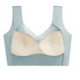 thumbnail image 5 of Voncos Wireless Plus Size Bras Full-Coverage Comfortable Breathable Camisole Everyday Bras for Women Light Blue Size 2XL, 5 of 5
