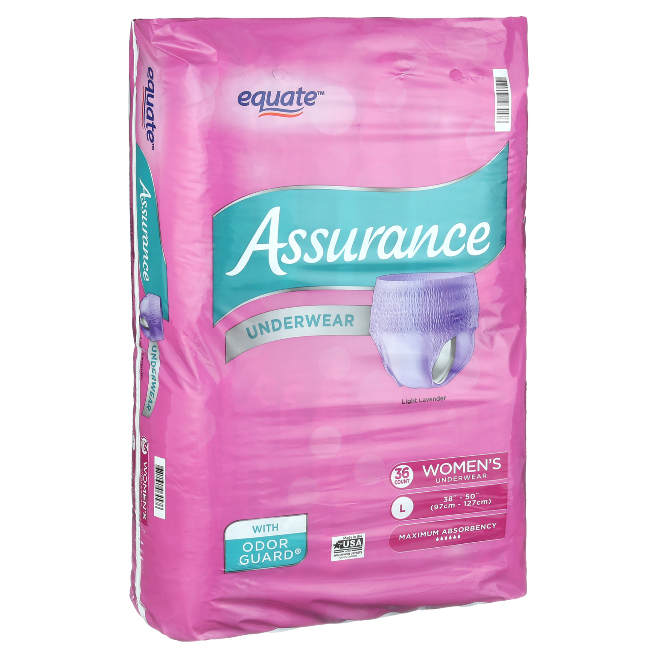 Assurance Women's Incontinence & Postpartum Underwear, Maximum Absorbency, L (36 Count) - image 5 of 8